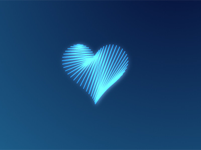Blue Heart animation canvas heart javascript