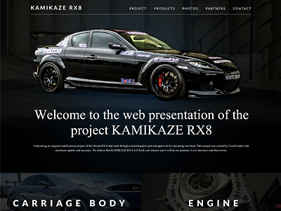 Kamikaze RX8 Tuning clean concept fashion fullsize grid minimal modern product page responsive web web design