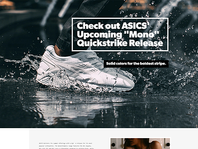 ASICS Fashion Concept clean concept fashion grid minimal modern product page web web design