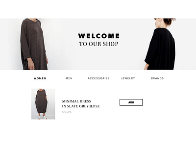 Shop concept concept design fashion minimal modern page product ui ux web web design