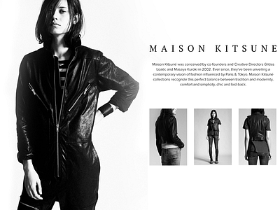 Kitsune clean fashion fullsize future grid minimal modern responsive typography web web design website