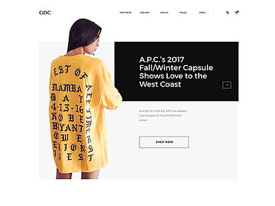 GDC1 clean fashion figma fullsize grid minimal responsive retina web web design website