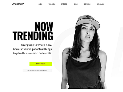 Clar clean fashion figma fullsize grid minimal responsive retina web web design website