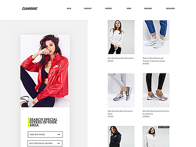 Clar Layout clean fashion figma fullsize grid landing page minimal responsive retina web web design website