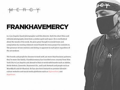 frankhavemercy fashion figma fullsize grid landing landing page minimal responsive web web design website