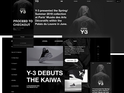 Y3 LAYOUT clean fashion figma fullsize graphic design grid interface minimal modern responsive typography ui ux web web design web design website