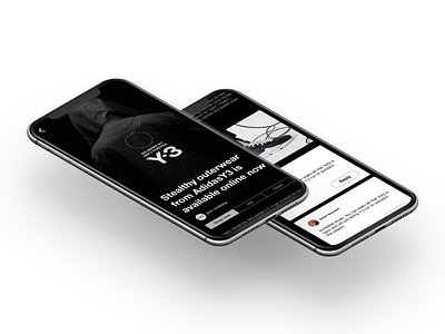 Y3 MOBILE clean design fullsize minimal mobile mobile app design web