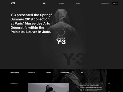 Y3 DESK clean fashion figma fullsize graphic design grid interface minimal modern product page responsive typography ui ux web design web design website