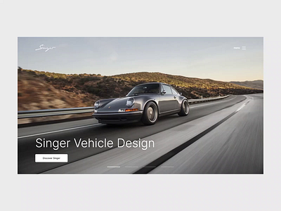 Singer - Hero Animation animation design hero design image slider images minimal ui ux web webdesign