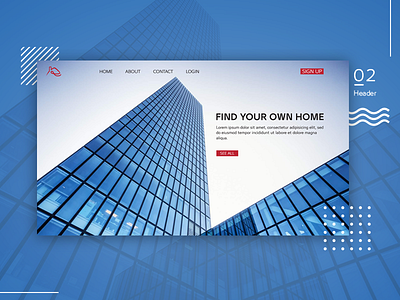 Website header by Ahmed Khatab on Dribbble