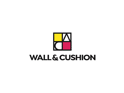 wall and cushion iconic logo minimalism typography