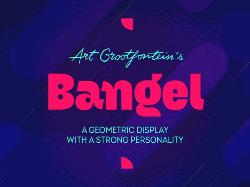 Bangel Release animation 2danimation design fontdesign fonts fontself gif graphicdesign type type design typedesign typedesigner typeface typefacedesign typography