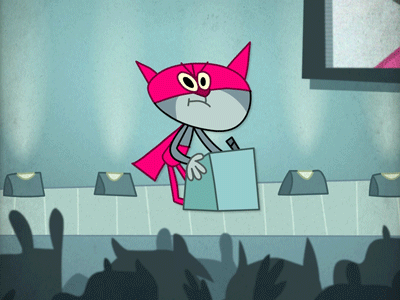 Super Pinky Cat for president ! 2d 2danimation animation animator cartoon characterdesign gif illustration motion motiondesign