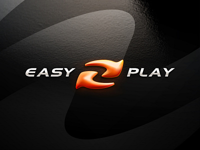 EASY2PLAY 2 black branding easy easy2play emblem exchange game goubine graphic icon identity logo logotype mark market orange play symbol