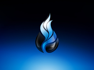 KNGK black blue brand branding design drop emblem flame gas goubine graphic icon identity kngk kuban logo logotype mark oil symbol