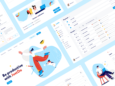 Task Manager System agile app dashboard e commerce home illustration landing manager mentalstack organizer planning product design scrum sprint task managenemt task tracker to do list ui kit uiux user interface