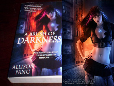 A Brush of Darkness book collage cover dark emotional gothic photography photomanipulation random house