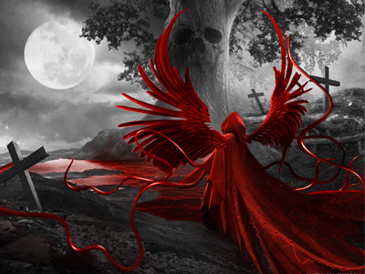 Red Reaper collage cover dark gothic lighting