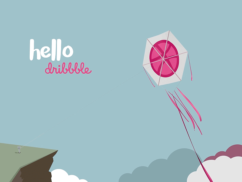 hello dribbble first shot hello dribbble invite kite