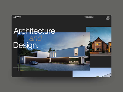 THE CAVE animation architect architecture building clean design digital grid interactive interface minimal minimalism motion design outpost portfolio typography ui ux web design website