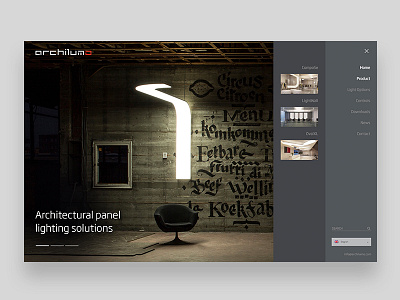 Archilumo Home agency decor design digital interactive interiors lights minimal outpost ui ux web design