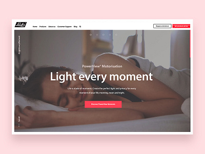 Luxaflex campaign site - Light Every Moment agency animation design digital home interactive interiors minimal outpost ui ux web design