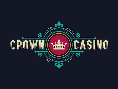 Crown color design game logo