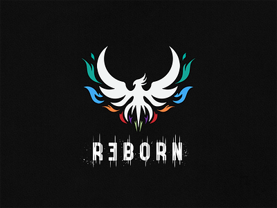 Reborn color design illustration logo