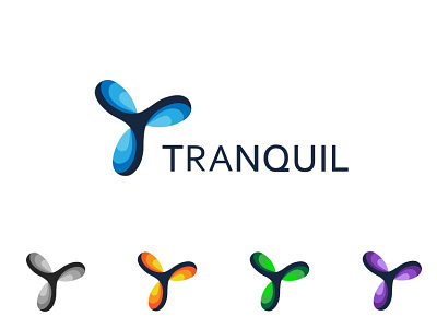 Tranquil color illustration logo