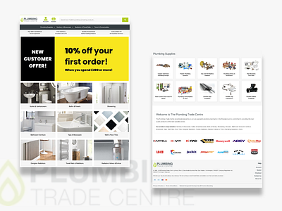 PTC Website Design clean clean ui design ecommerce interface landingpage plumbing ui ui ux webdesign website