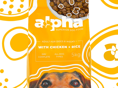 ALPHA Superior Dog Food brand brand design brand identity branding branding design logo product