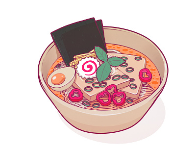 Ramen 2 foodporn illustration japan japanese japanese food procreate ramen soup sushi