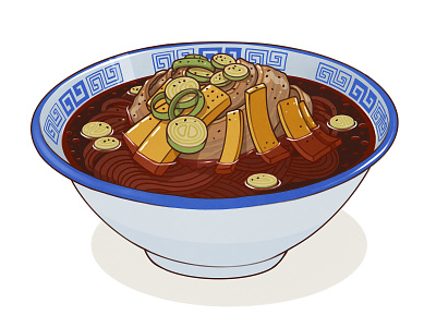Ramen 6 black bowl food ghibli illustration japan japanese japanese food ramen stickers
