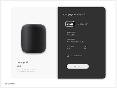 Dailyui 02 apple checkout credit card dailyui uidesign uxdesign