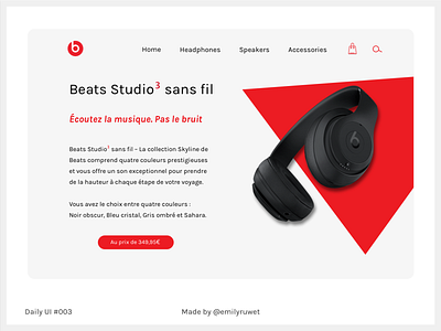 Dailyui 03 beats by dre dailyui landing page sketch app uidesign uxdesign