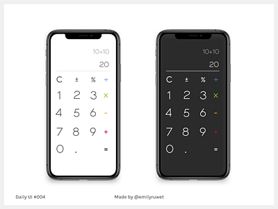 Dailyui 04 calculator dailyui sketch app uidesign uxdesign