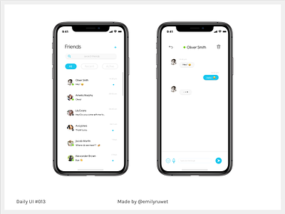 Dailyui 13 dailyui directmessaging sketch app uidesign uxdesign