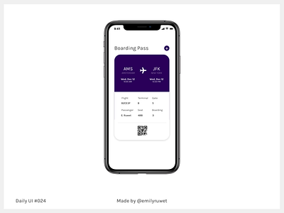 Dailyui 24 boardingpass dailyui sketch app uidesign uxdesign