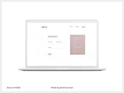 Dailyui 28 contact us dailyui macbook mockup sketch app uidesign uxdesign