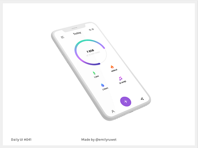 Dailyui 41 dailyui mockup photoshop sketch app tracker uidesign uxdesign workout