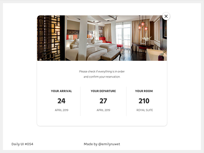 Dailyui 54 confirmation dailyui reservation sketch app uidesign uxdesign