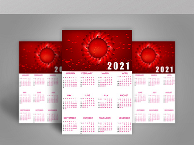 Happy new year 2021 calender design by Md Shopon Hossen on Dribbble