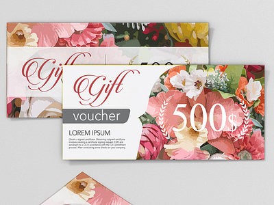 voucher design coupon templates gift certificates