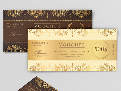Special gift voucher design template Corporate special year Temp