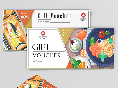 Special gift voucher design template Corporate special year Temp