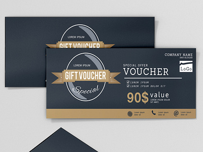 Special gift voucher design template Corporate special year Temp