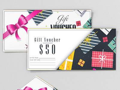 Special gift voucher design template Corporate special year Temp