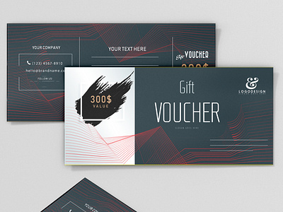 Special gift voucher design template Corporate special year Temp