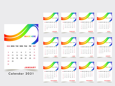 2021 calendar design, abstract wall calendar template abstract background company corporate date day design graphic illustration january june month organizer page paper planner template vector wall year