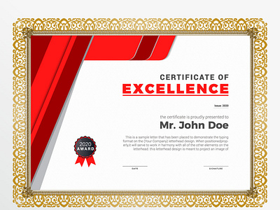 achievement  award certificated design template